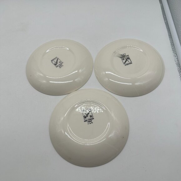 Set of 3 Harker Ivy Wreath Bread & Butter Plates Plate Harkerware USA Green - Picture 2 of 3